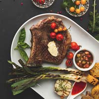 juicy beef steak served at restaurant P843EMM 1 1